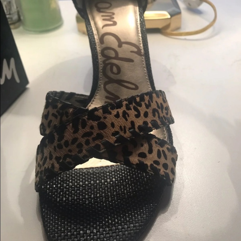 New hair calf women’s shoes  wedge Sz 9